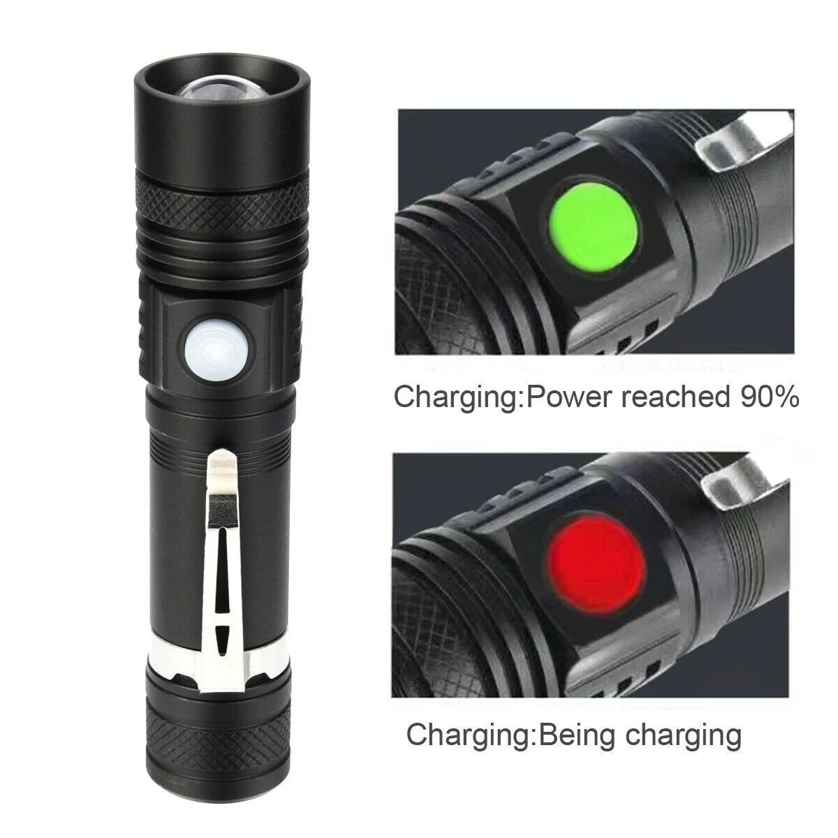 Super Bright LED Flashlight with Rechargeable Battery