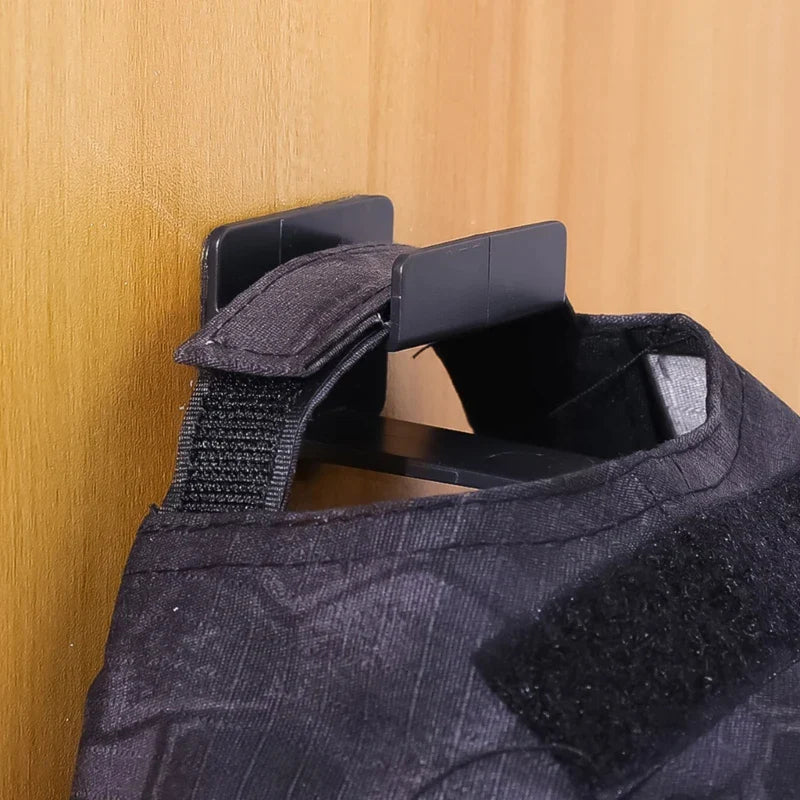 Adhesive Baseball Cap Rack – 12 Hook Organizer