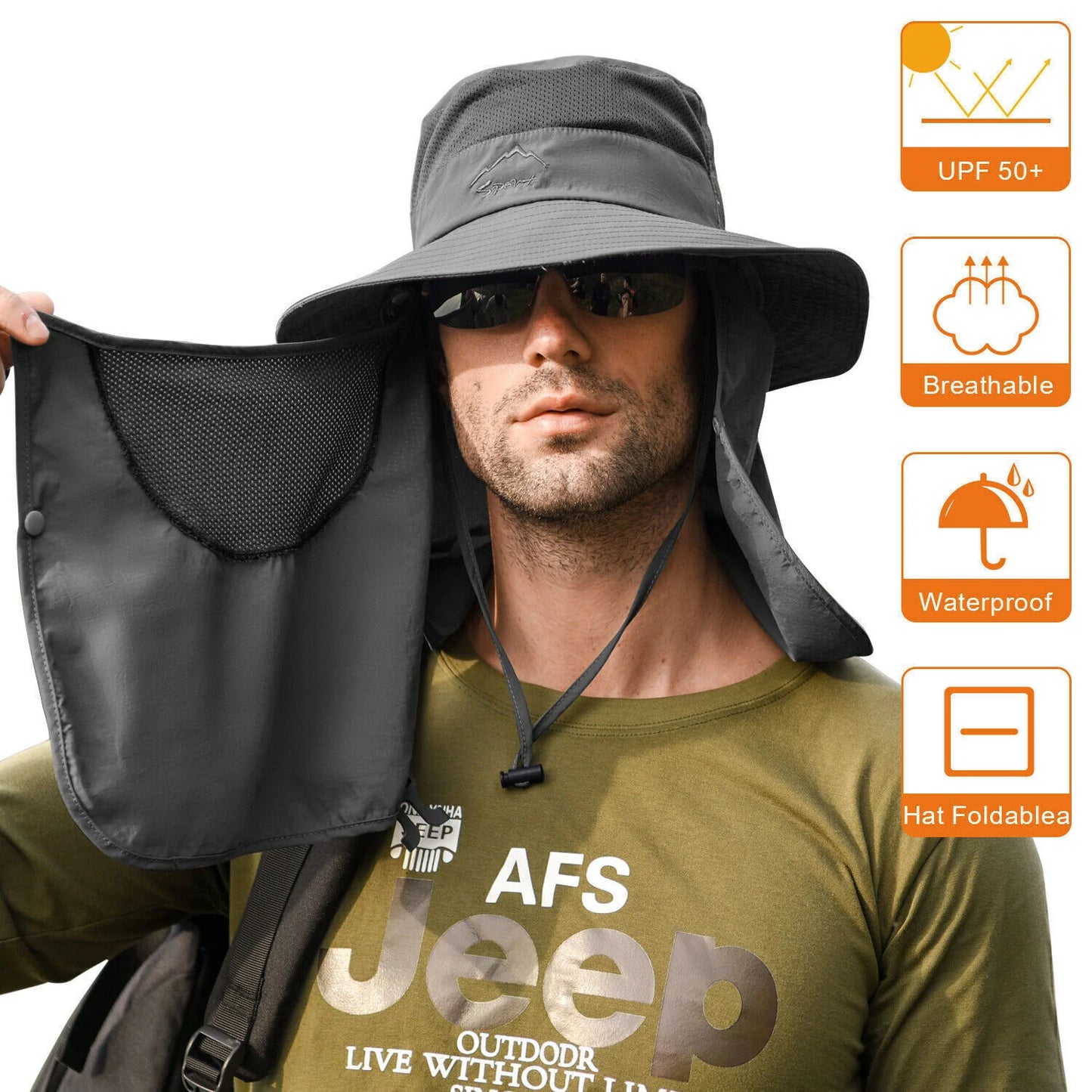 Wide Brim Sun Hat for Men