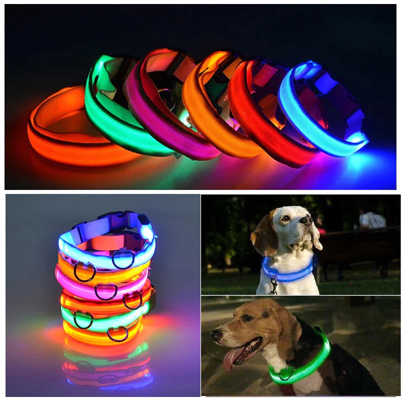 LED Waterproof Adjustable Dog Collar  