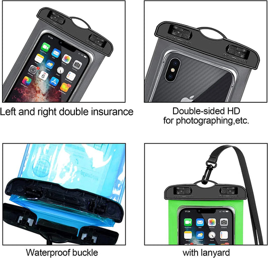 3 Pack Waterproof Cell Phone Pouch 