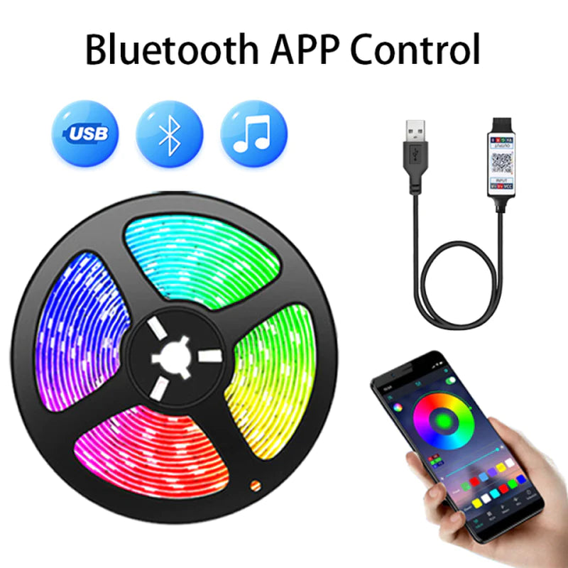 RGB 5050 Led Strip Light with Bluetooth App Control 