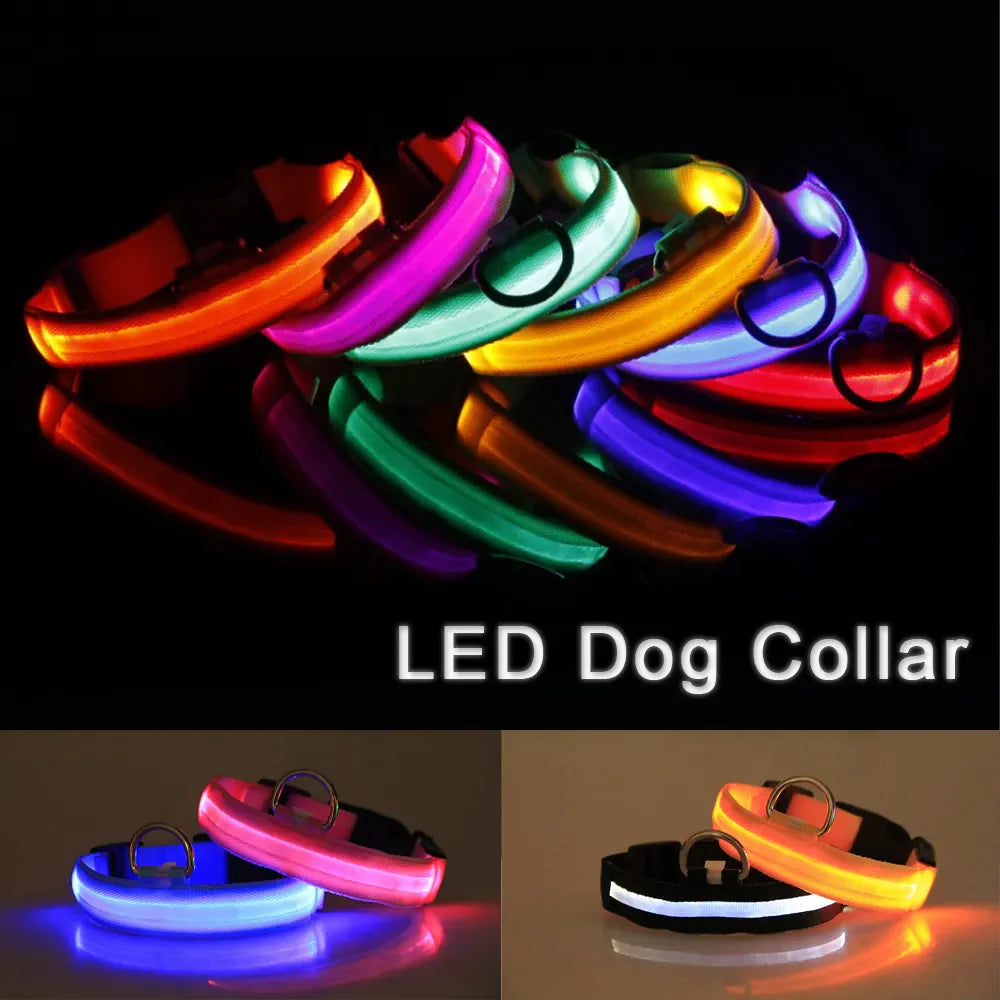 LED Waterproof Adjustable Dog Collar  