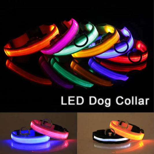 LED Waterproof Adjustable Dog Collar  