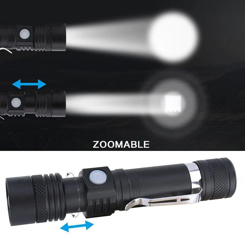 Super Bright LED Flashlight with Rechargeable Battery
