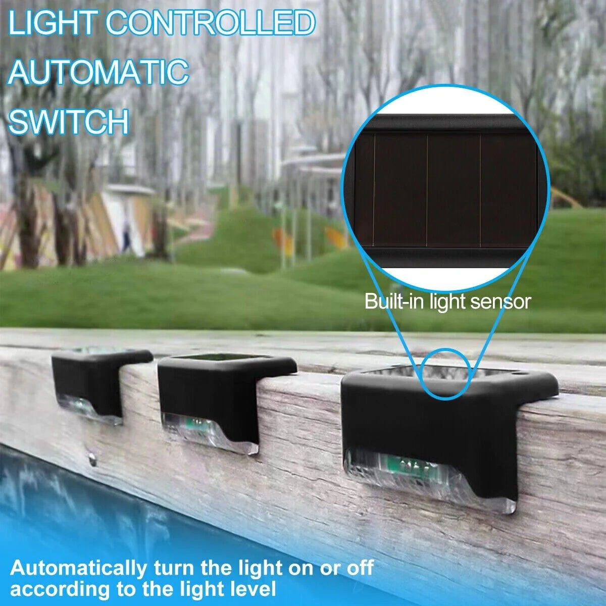 8 Pack Solar Deck Outdoor Waterproof LED lights