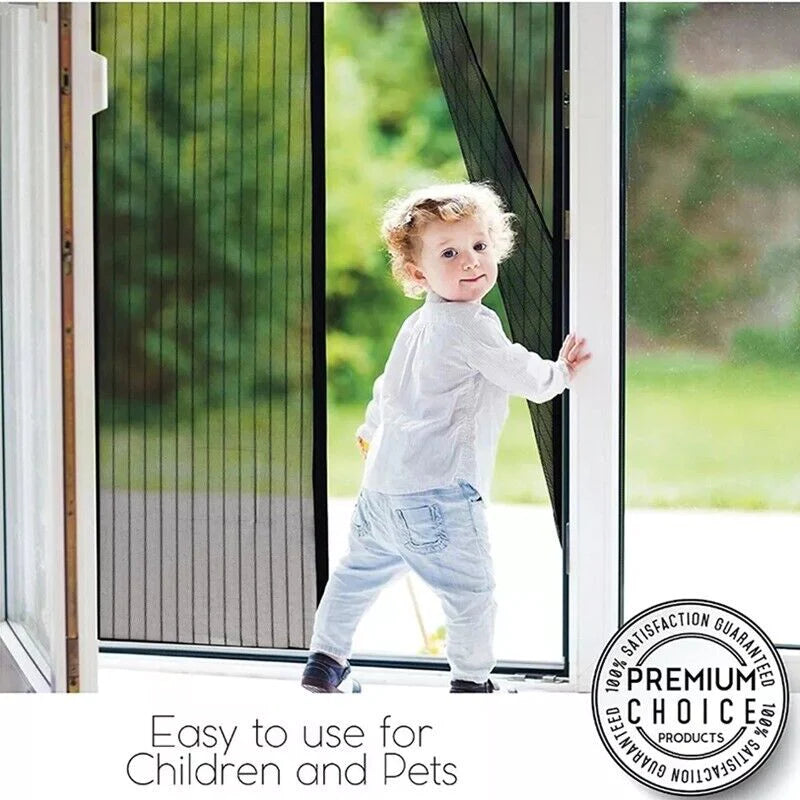 Hands Free Magnetic Screen Door Mosquito Net