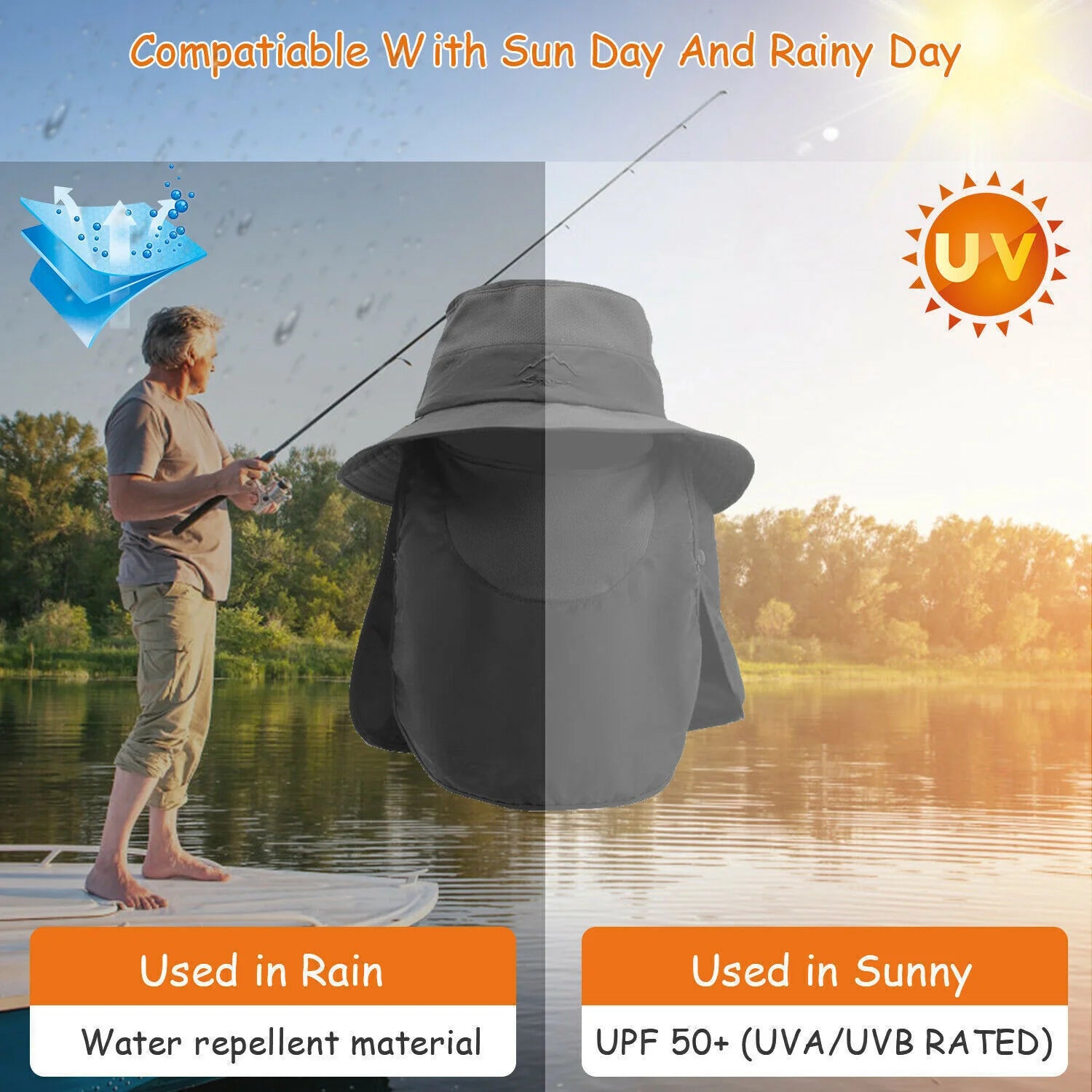 Wide Brim Sun Hat for Men