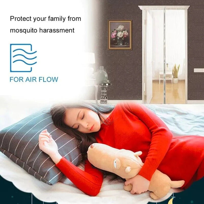 Hands Free Magnetic Screen Door Mosquito Net