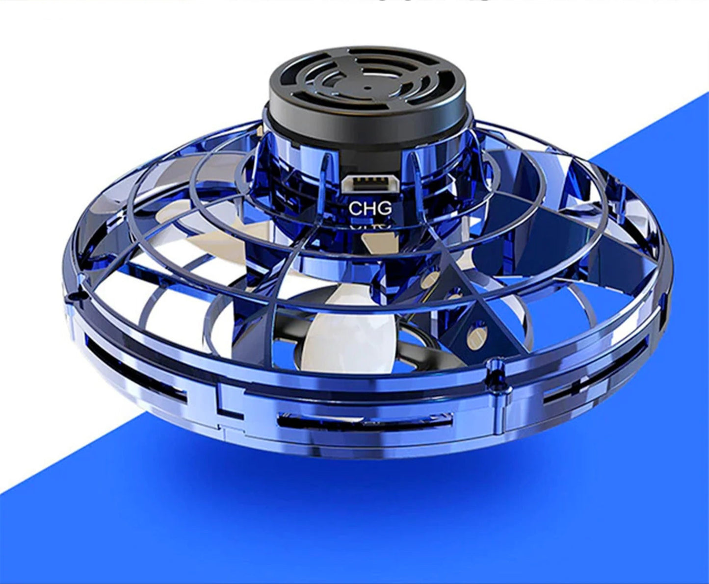 Flying Fidget Spinner Drone Ball UFO Stress Focus Hand Fun Toy LED Kids & Adults