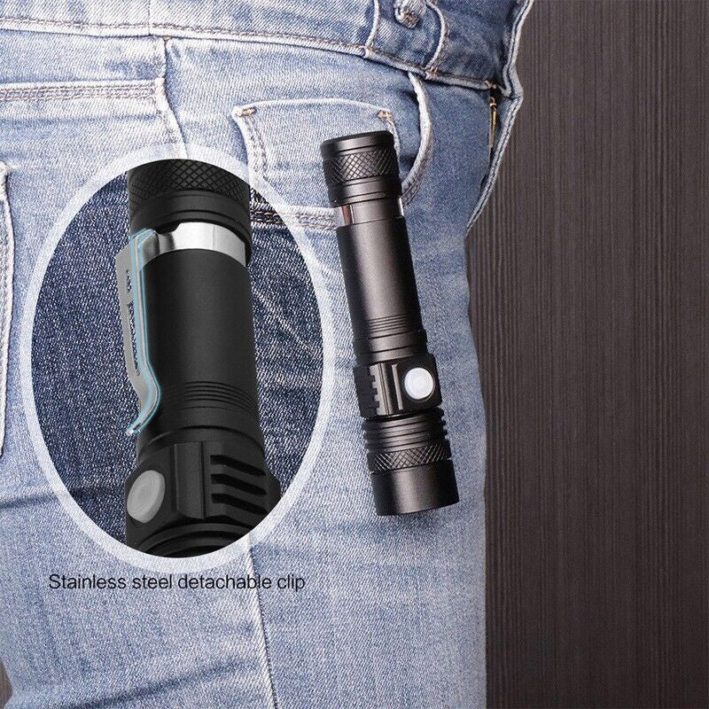 Super Bright LED Flashlight with Rechargeable Battery