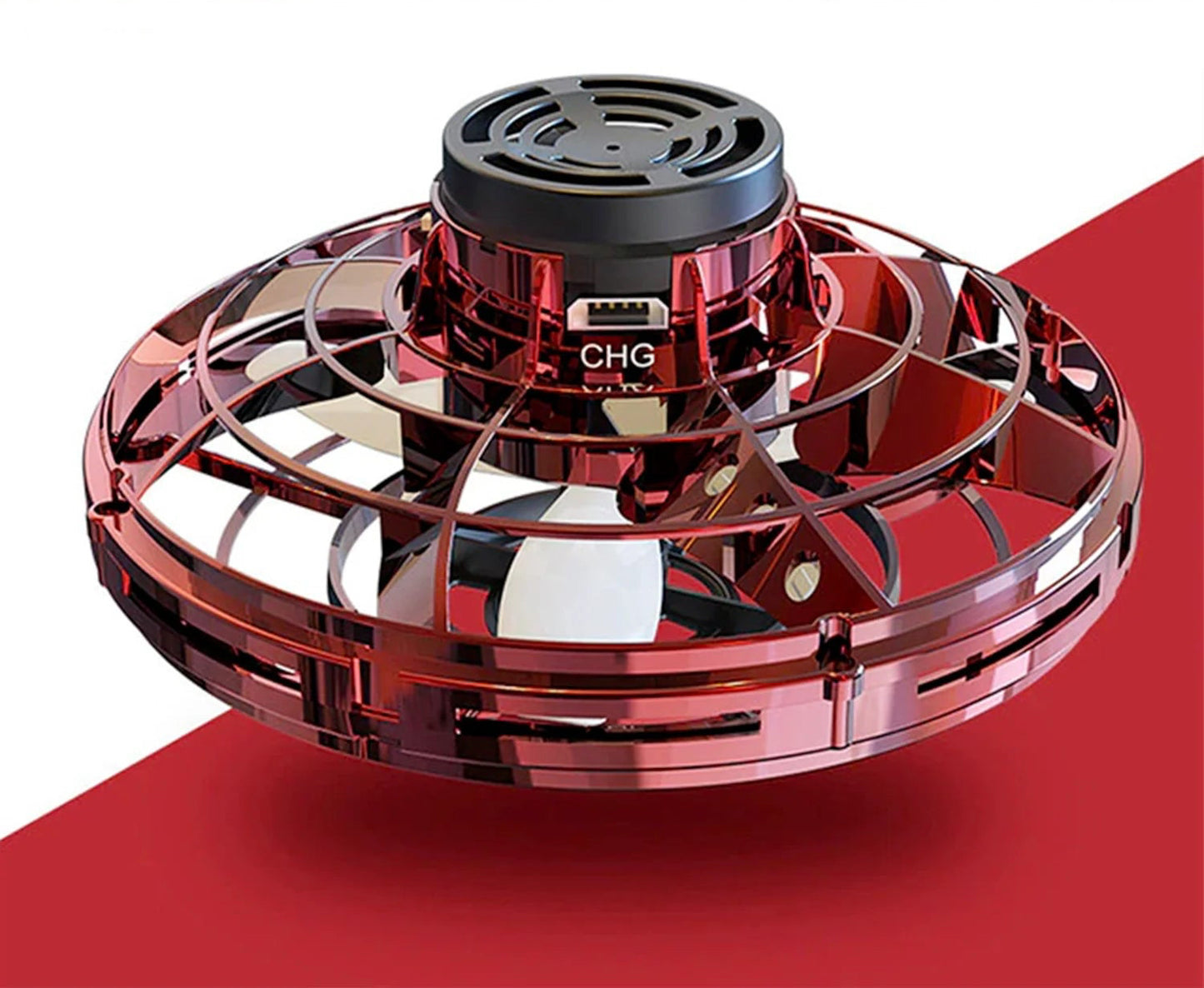 Flying Fidget Spinner Drone Ball UFO Stress Focus Hand Fun Toy LED Kids & Adults
