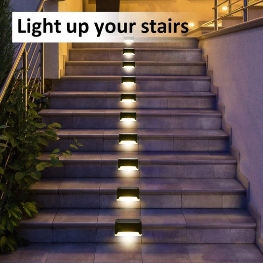 8 Pack Solar Deck Outdoor Waterproof LED lights