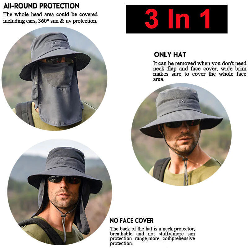 Wide Brim Sun Hat for Men