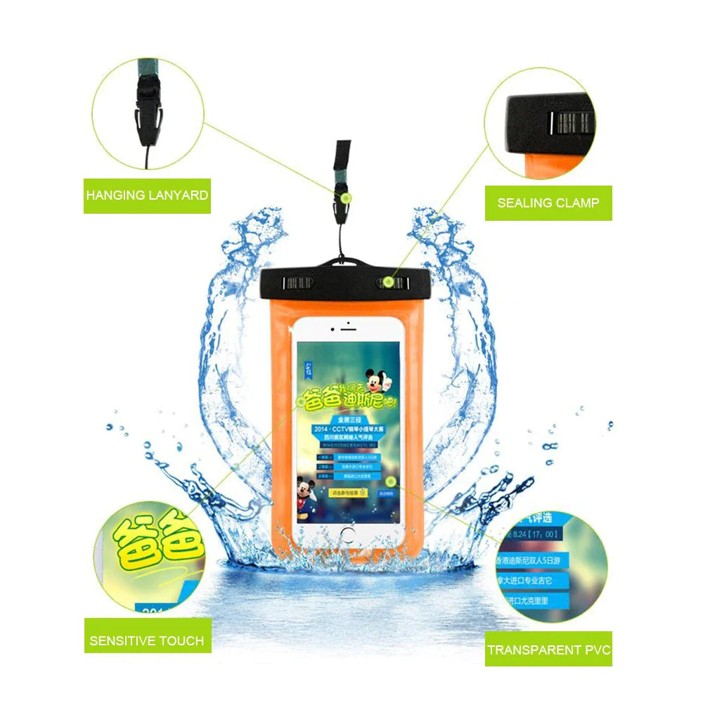 3 Pack Waterproof Cell Phone Pouch 