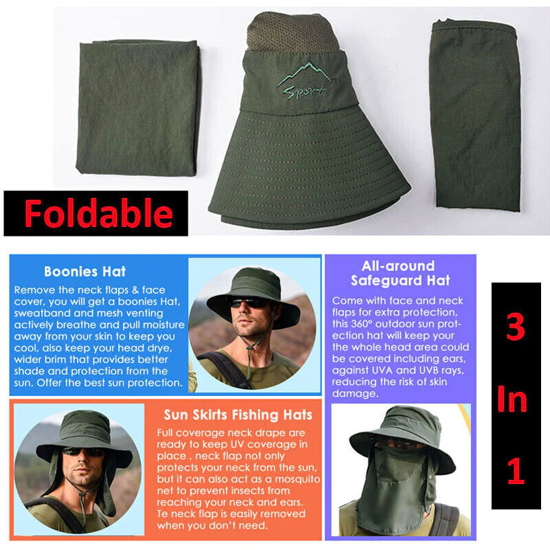 Wide Brim Sun Hat for Men