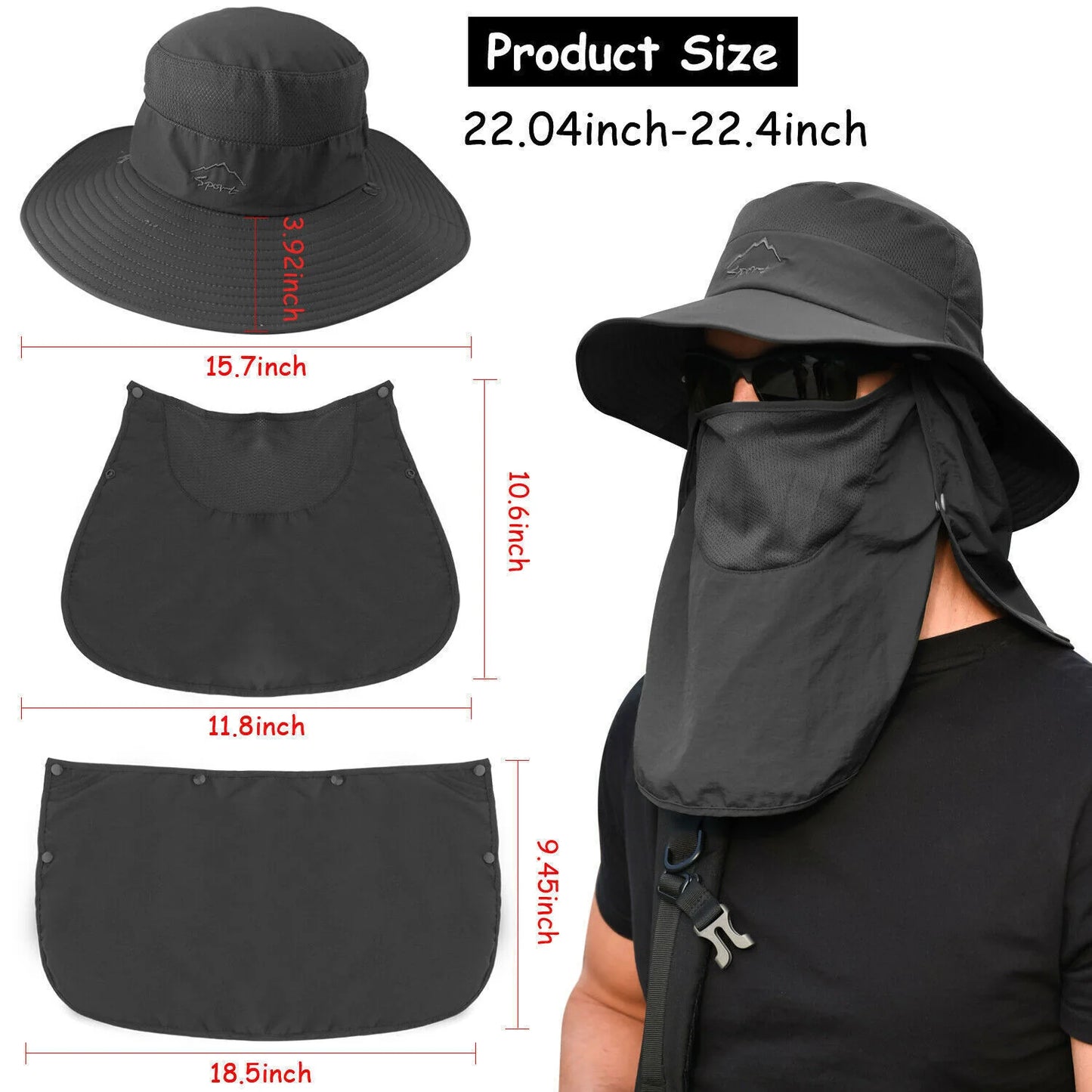 Wide Brim Sun Hat for Men