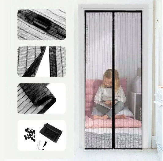 Hands Free Magnetic Screen Door Mosquito Net