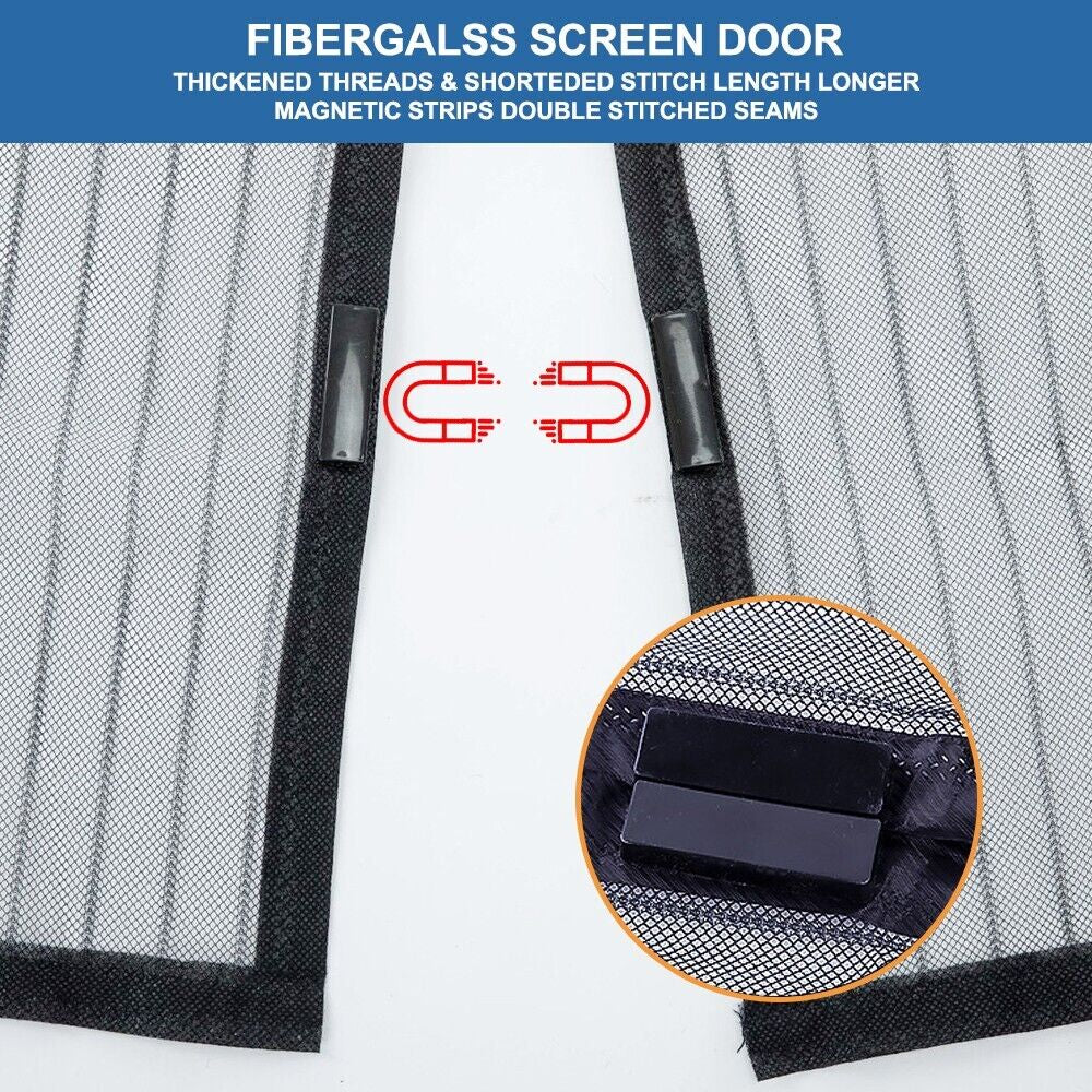Hands Free Magnetic Screen Door Mosquito Net